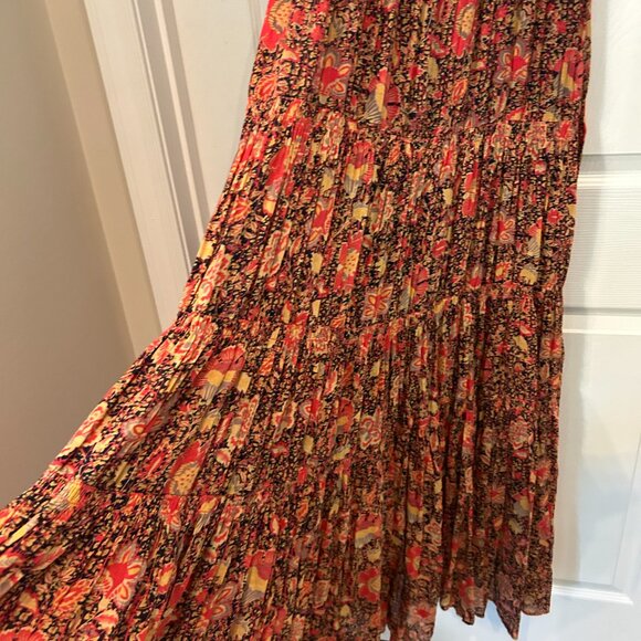 FREE PEOPLE tiered boho floral maxi dress (XS) - Picture 3 of 7